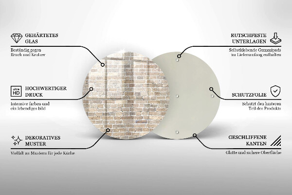 Tábua cozinha Parede de tijolos claros
