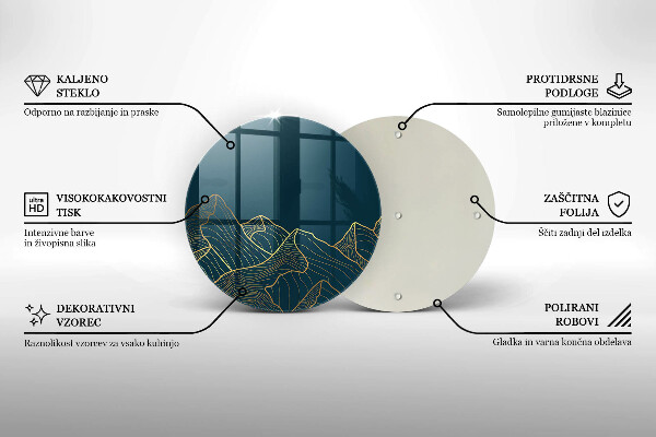 Tábua de cortar alimentos Montanhas abstratas
