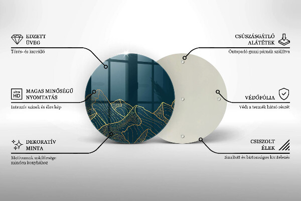 Tábua de cortar alimentos Montanhas abstratas