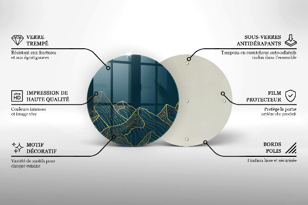 Tábua de cortar alimentos Montanhas abstratas