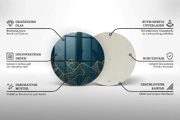 Tábua de cortar alimentos Montanhas abstratas