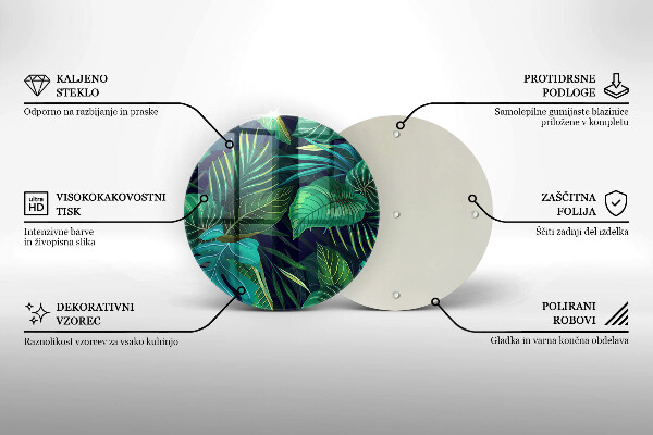 Tábua cozinha Ilustração de folhas da selva