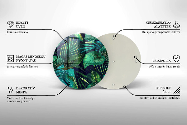 Tábua cozinha Ilustração de folhas da selva