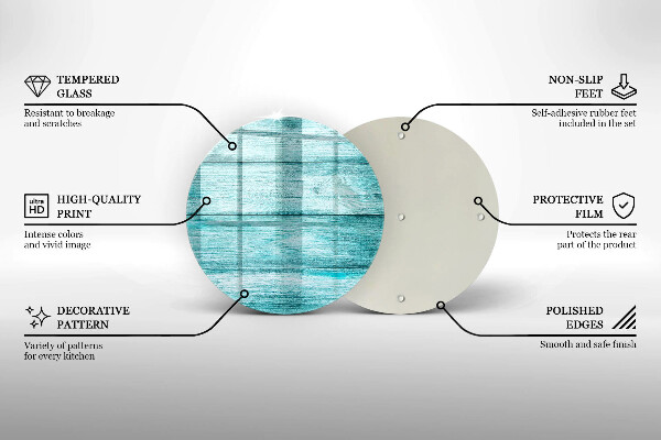 Tábua de corte de vidro Tábuas de madeira vintage