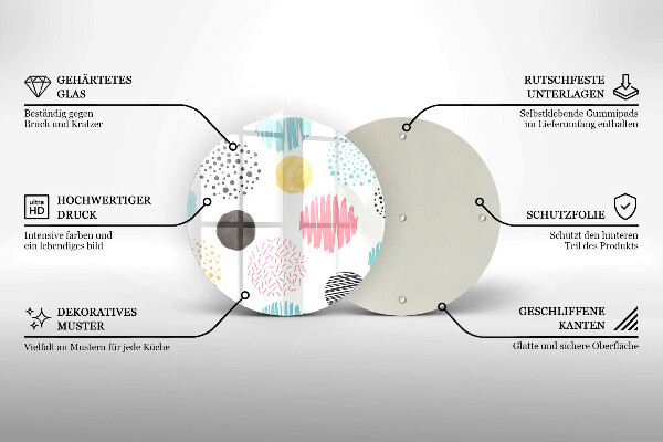 Tábua de corte Formas pintadas