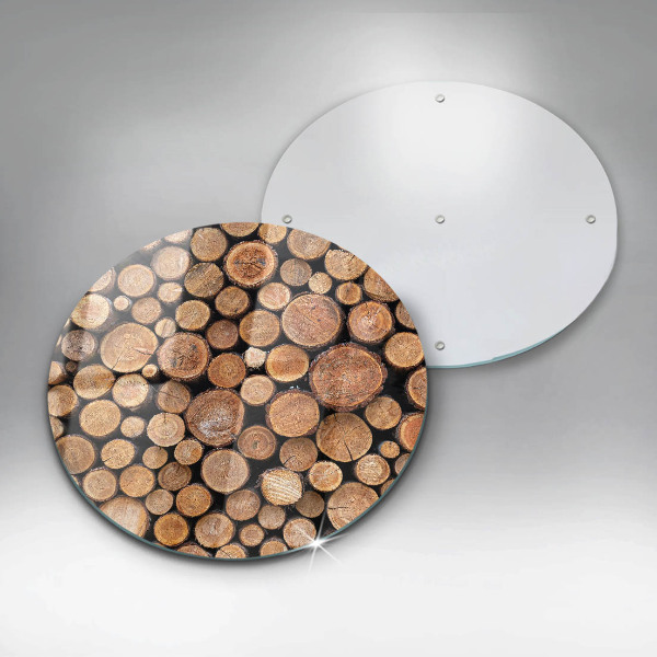 Tábua de cortar de vidro Troncos de árvores