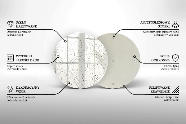 Tábua para corte Design de arte de linha