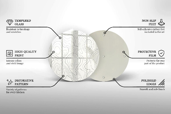 Tábua para corte Design de arte de linha