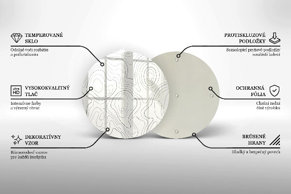 Tábua para corte Design de arte de linha
