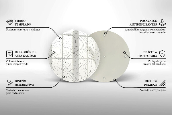 Tábua para corte Design de arte de linha