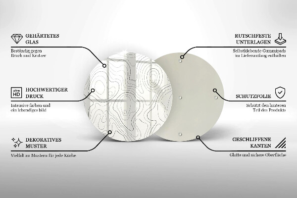 Tábua para corte Design de arte de linha