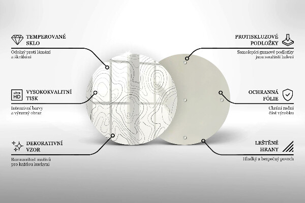 Tábua para corte Design de arte de linha
