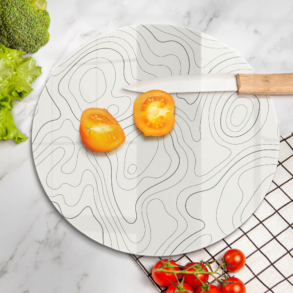 Tábua para corte Design de arte de linha