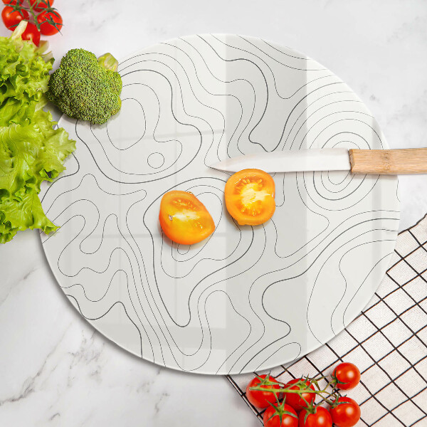 Tábua para corte Design de arte de linha