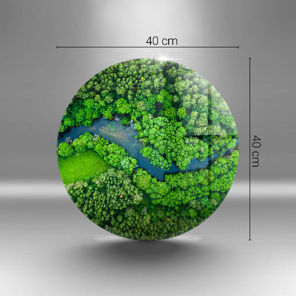 Tábua para cozinha Floresta e rio vistos de um pássaro