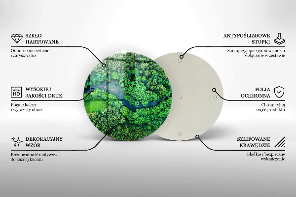 Tábua para cozinha Floresta e rio vistos de um pássaro