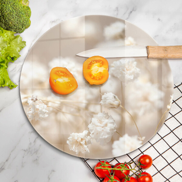 Tábua cozinha Flores brancas delicadas