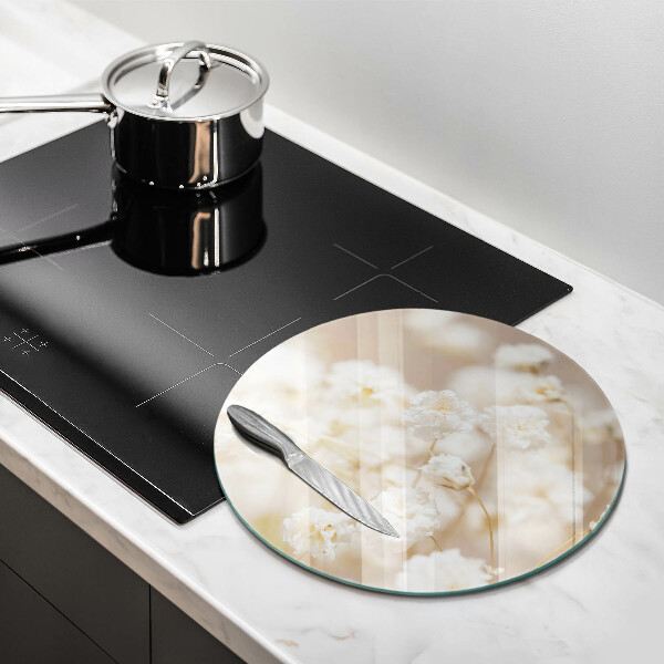 Tábua cozinha Flores brancas delicadas