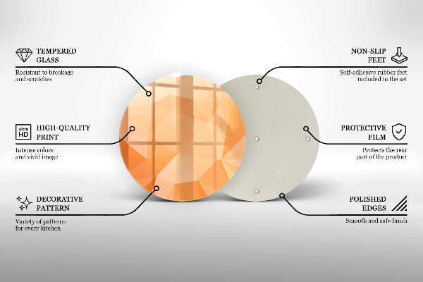Tábua de cortar de vidro Fundo geométrico