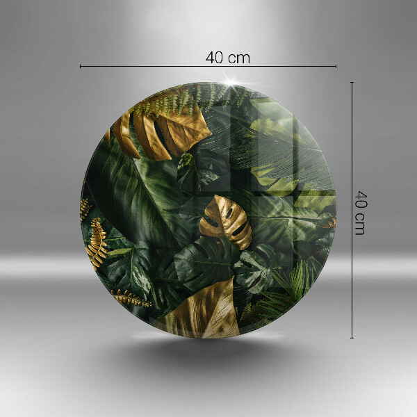 Tábua de corte Folhas de Monstera Dourada