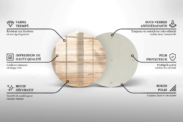 Tábua de corte de vidro Tábuas de madeira