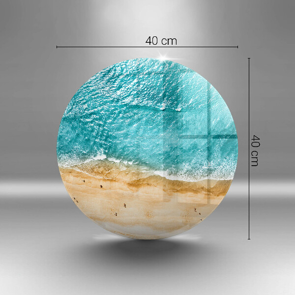 Tábua de cortar de vidro A praia e o mar