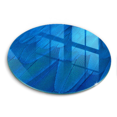 Tábua de corte de vidro penas de pássaros