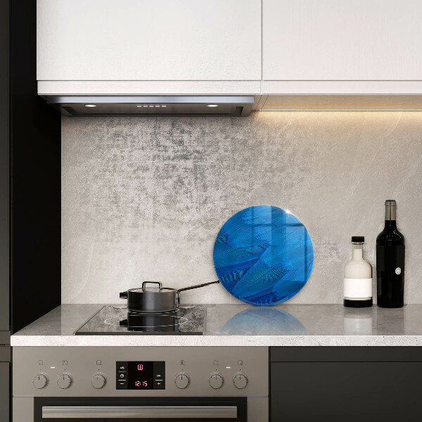 Tábua de corte de vidro penas de pássaros