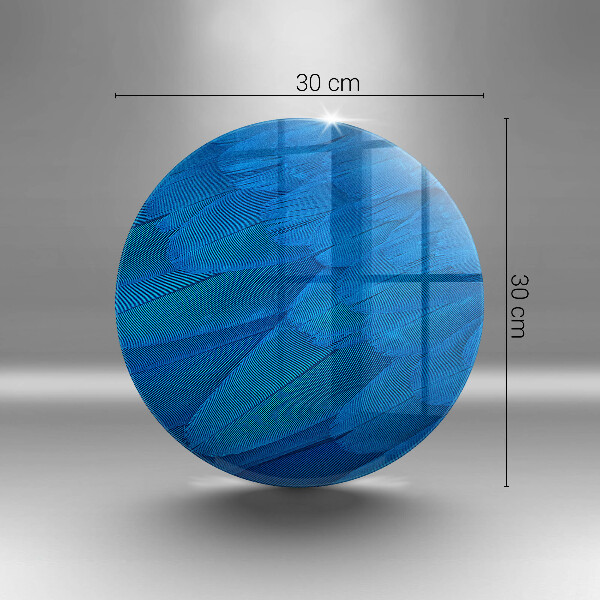 Tábua de corte de vidro penas de pássaros