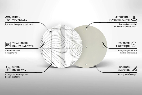 Tábua de corte Padrão de linha moderno