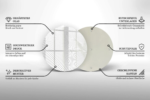 Tábua de corte Padrão de linha moderno