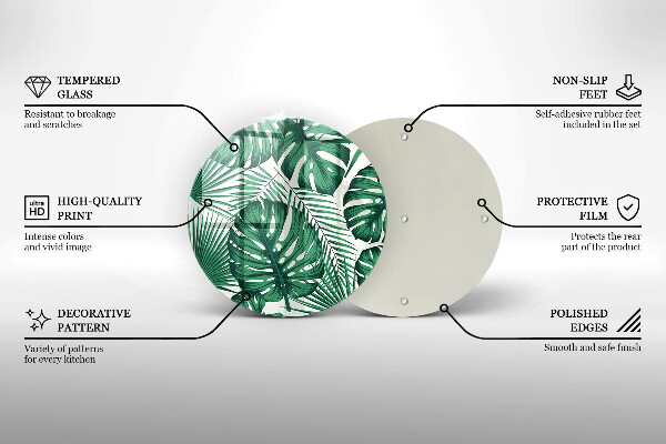 Tábua cozinha Folhas de Monstera