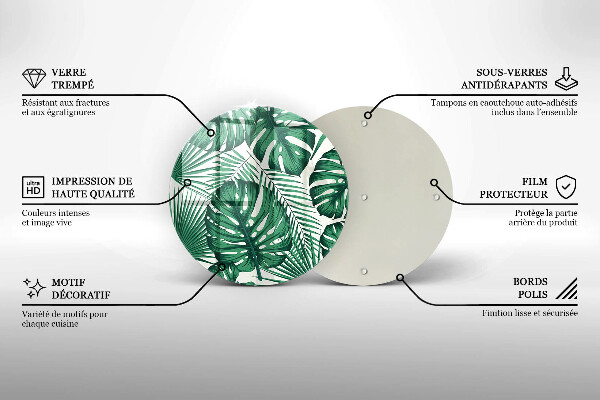 Tábua cozinha Folhas de Monstera