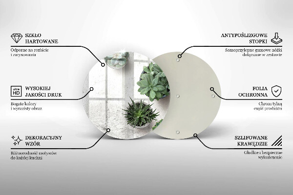 Tábua de cortar alimentos Suculentas em concreto