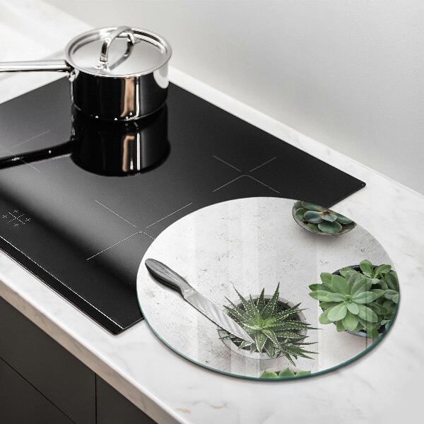 Tábua de cortar alimentos Suculentas em concreto