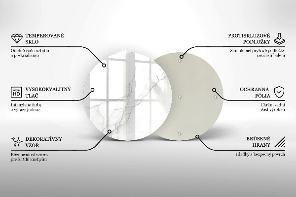 Tábua para corte Mármore branco delicado
