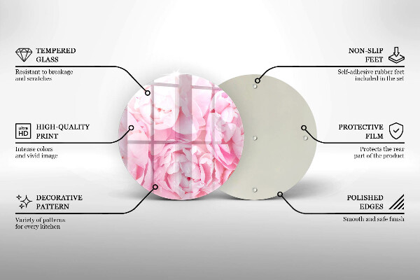 Tábua de corte Peônias delicadas