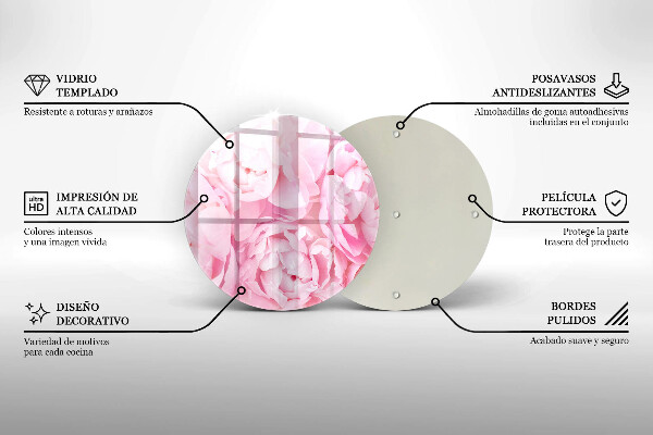 Tábua de corte Peônias delicadas
