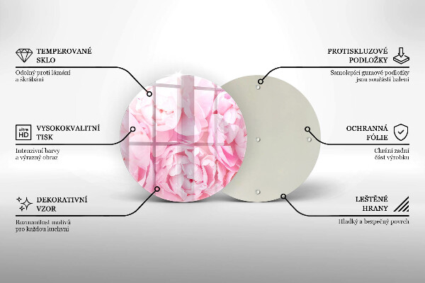 Tábua de corte Peônias delicadas
