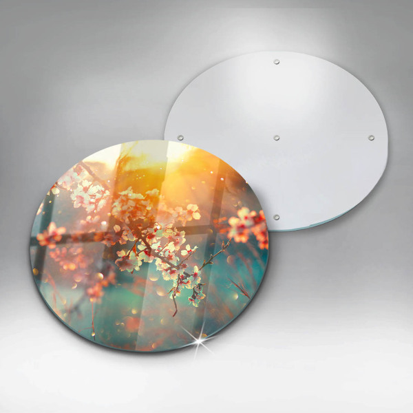 Tábua de cortar alimentos Flores de macieira ao sol