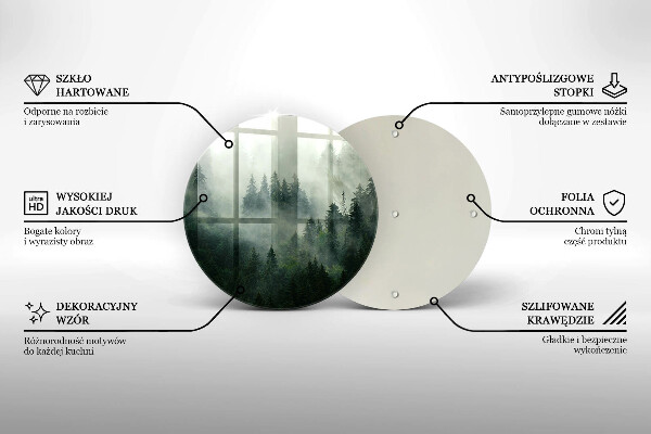 Tábua corte Paisagem de floresta enevoada