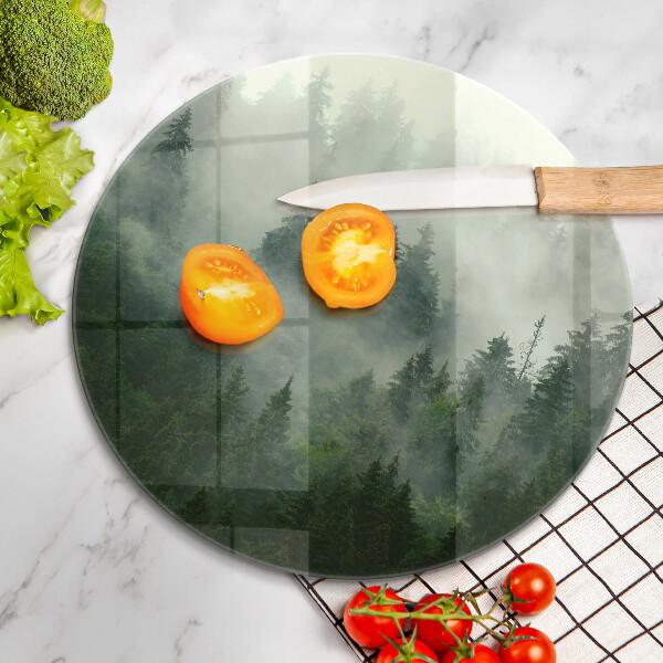 Tábua corte Paisagem de floresta enevoada