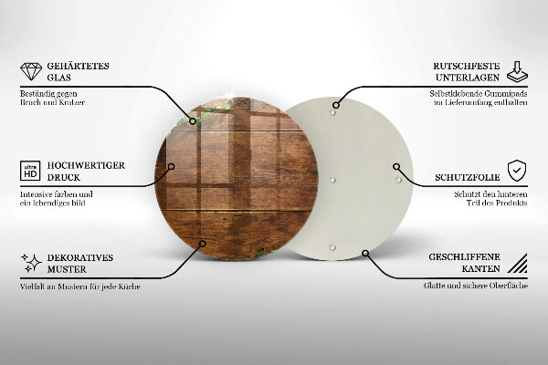 Tábua de vidro Tábuas e folhas de madeira