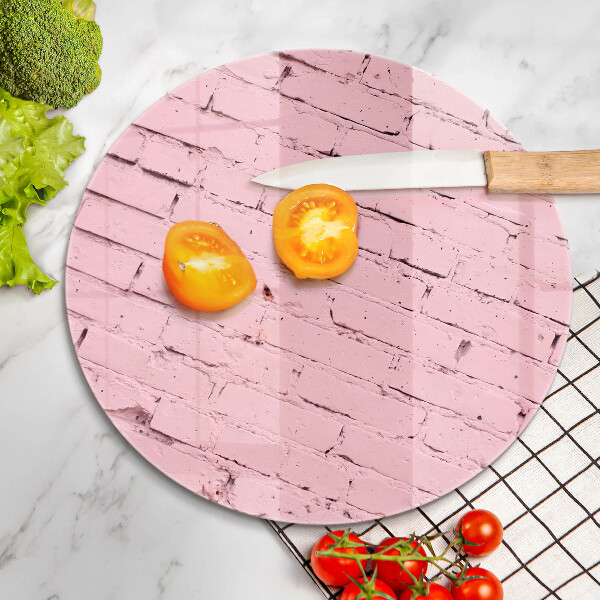 Tábua de vidro Parede de tijolos em tons pastel