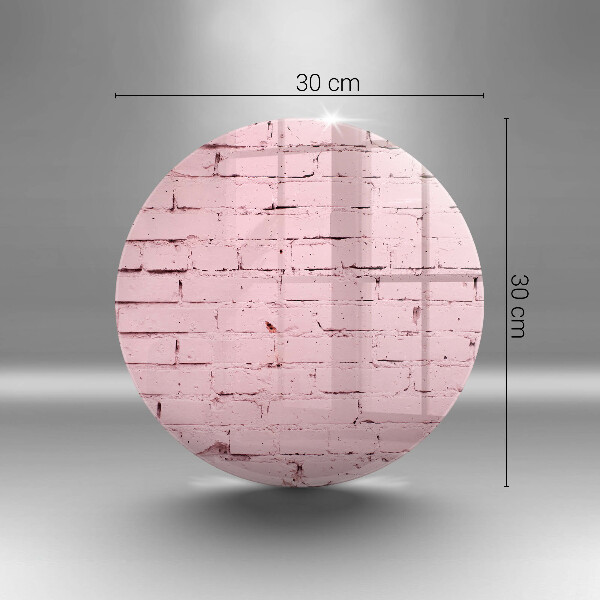 Tábua de vidro Parede de tijolos em tons pastel