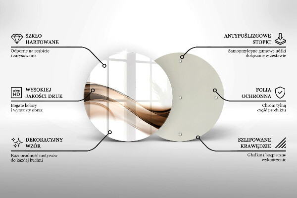 Tábua de cortar alimentos Linhas marrons abstratas