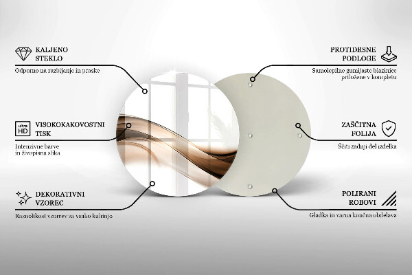 Tábua de cortar alimentos Linhas marrons abstratas