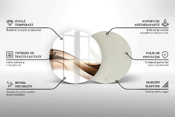 Tábua de cortar alimentos Linhas marrons abstratas