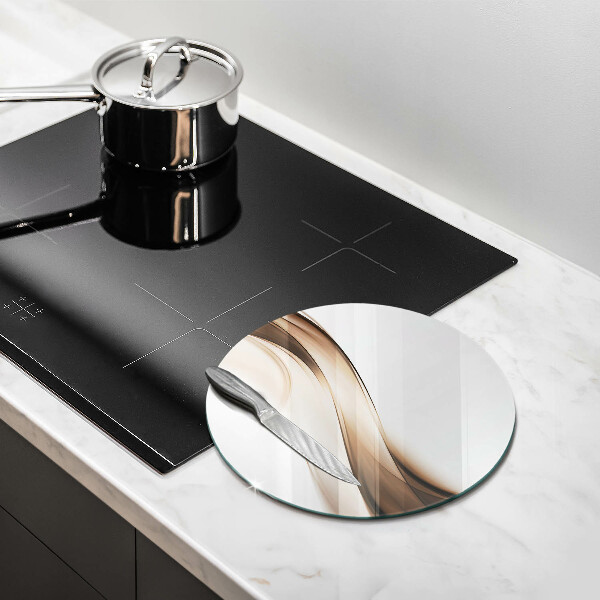 Tábua de cortar alimentos Linhas marrons abstratas