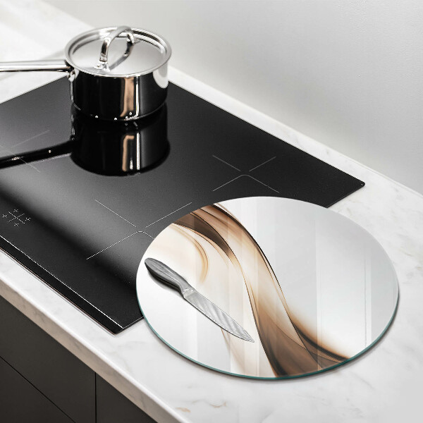 Tábua de cortar alimentos Linhas marrons abstratas